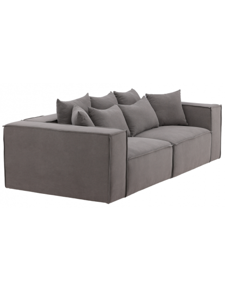 sofa modulsofa moduler moderne design stof grå