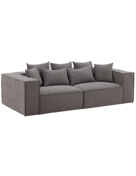 sofa modulsofa moduler moderne design stof grå