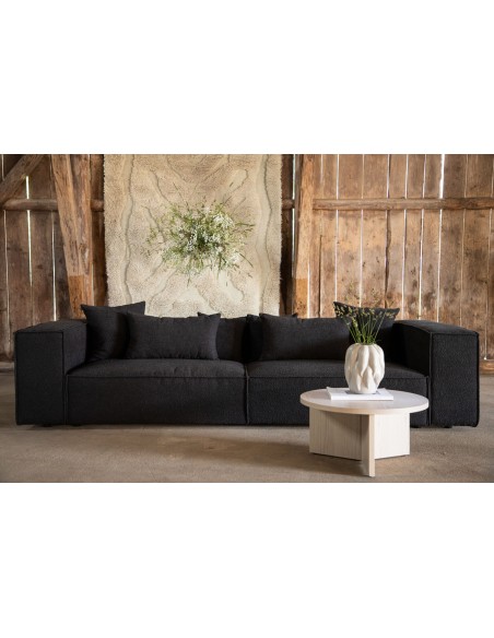 sofa modulsofa moduler moderne design stof sort
