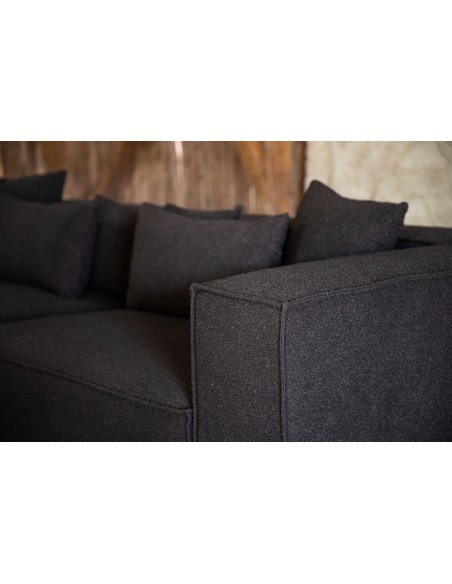 sofa modulsofa moduler moderne design stof sort