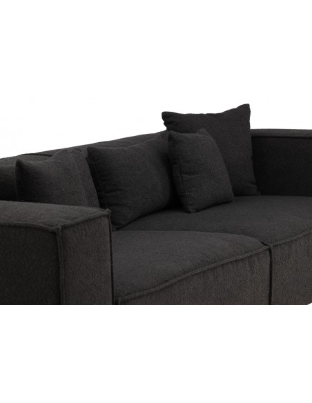 sofa modulsofa moduler moderne design stof sort