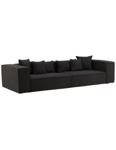 sofa modulsofa moduler moderne design stof sort 2
