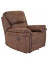 Lænestol med vippefunktion i microfiber H96 cm - Brun