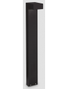 SIRIO Bedlampe i aluminium og glas H80 cm 2 x G9 - Sort/Klar