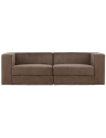 LUMI 3-personers sofa i polyester 238 x 94 cm - Brun