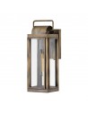 SAG HARBOR Udendørs væglampe i aluminium og glas H41,3 cm 1 x E27 - Brændt bronze/Klar