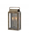 SAG HARBOR Udendørs væglampe i aluminium og glas H41,9 cm 2 x E14 - Brændt bronze/Klar