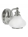 AINSLEY Badeværelselampe i stål og opalglas H18,7 cm 1 x 3W G9 LED - Poleret krom/Opalhvid