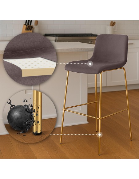 barstol velour velur stof billig moderne design