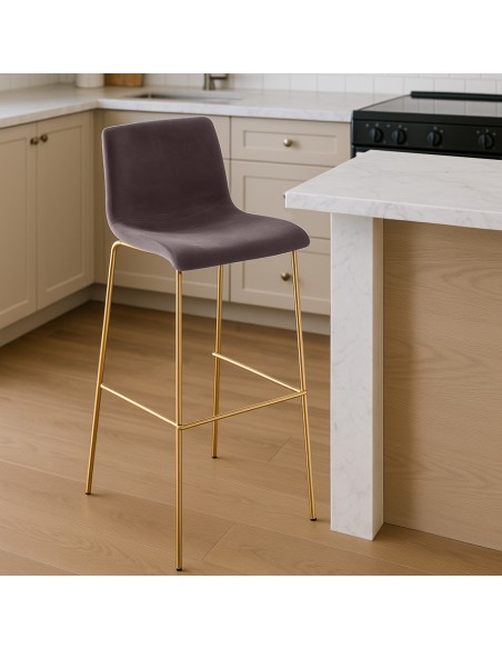 barstol velour velur stof billig moderne design