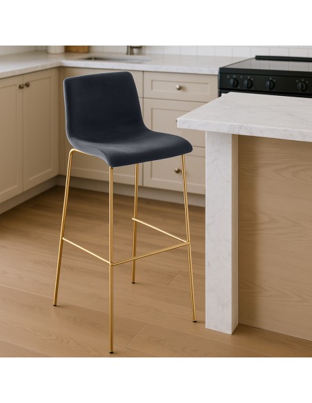 barstol velour velur stof billig moderne design