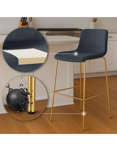 barstol velour velur stof billig moderne design