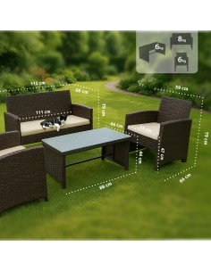 loungesæt havemøbler havestole havesofa havebord loungemøbler udendørs udendørsmøbler 2