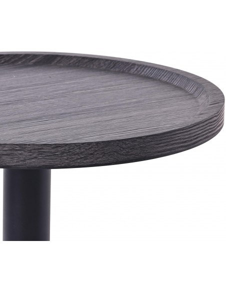 rundt sidebord sofabord træ sort moderne design