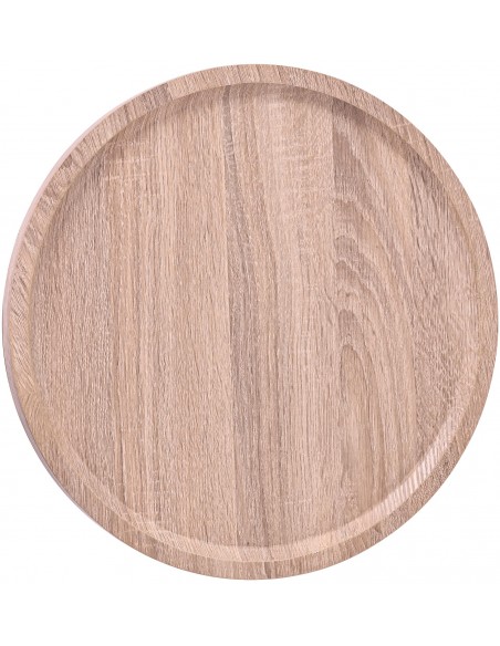 rundt sidebord sofabord træ sort moderne design eg