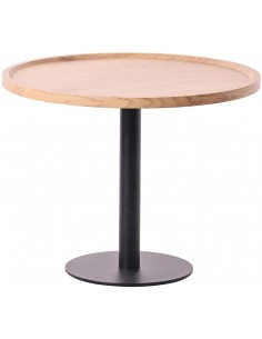 rundt sofabord træ sort moderne design eg