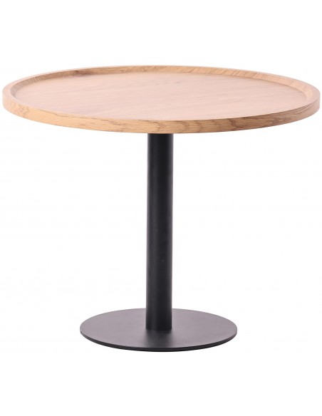 rundt sofabord træ sort moderne design eg
