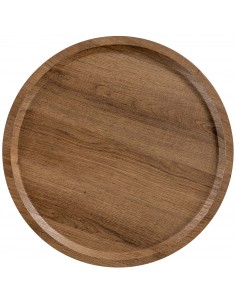 rundt sofabord træ sort moderne design brun 2