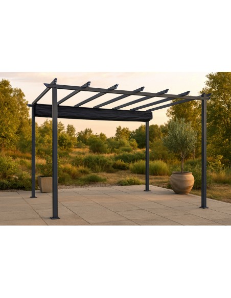 sort pergola pavillon havepavillon pavillion terrasseoverdækning terrasse overdækning