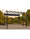LAZ Havepavillon i aluminium og polyester H245 x B395 x D295 cm - Sort/Sort