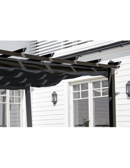 sort pergola pavillon havepavillon pavillion terrasseoverdækning terrasse overdækning
