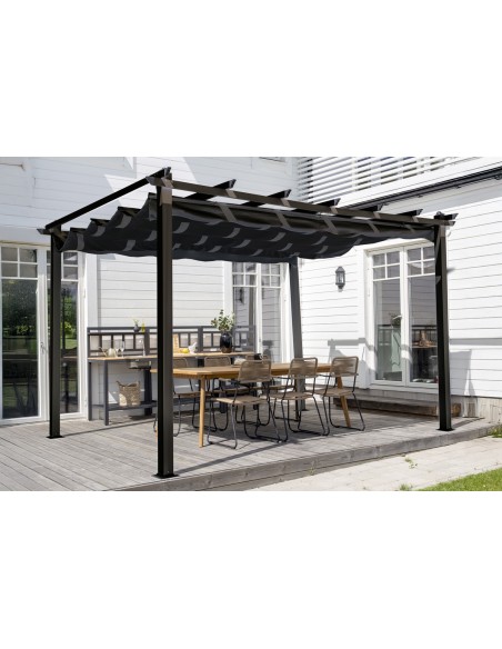 sort pergola pavillon havepavillon pavillion terrasseoverdækning terrasse overdækning