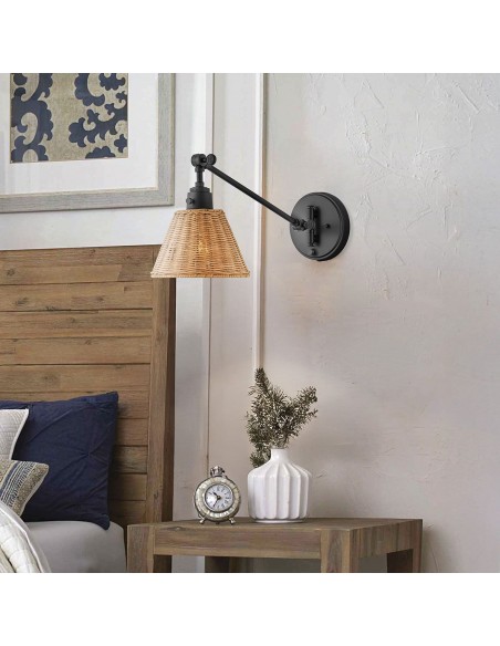 væglampe moderne design sort
