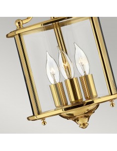 lille moderne design lysekrone messing 2