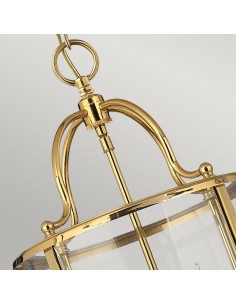 lille moderne design lysekrone messing 2