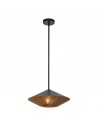DAPHNE Loftlampe i stål og natur reb Ø38,1 cm 1 x E27 - Mat sort/Naturbrun