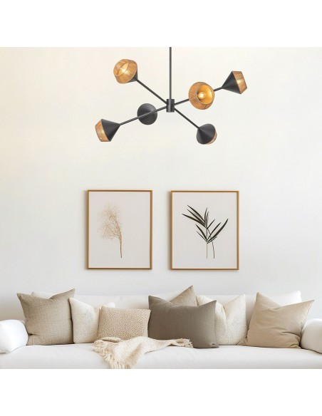 lysekrone sort loftlampe moderne design led spisebord