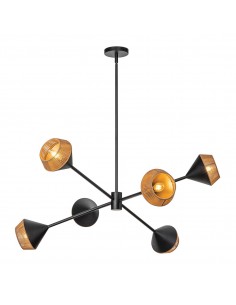 lysekrone sort loftlampe moderne design led spisebord