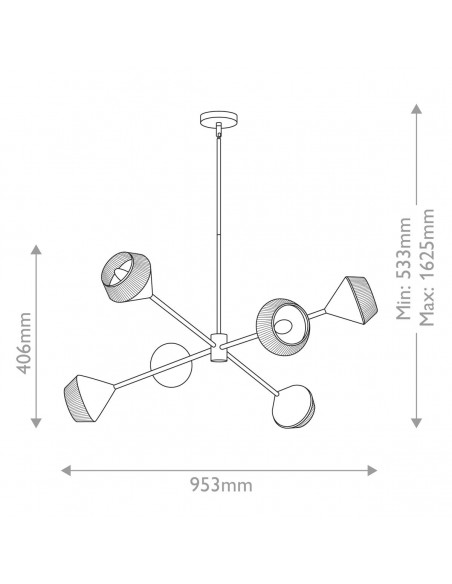 lysekrone sort loftlampe moderne design led spisebord