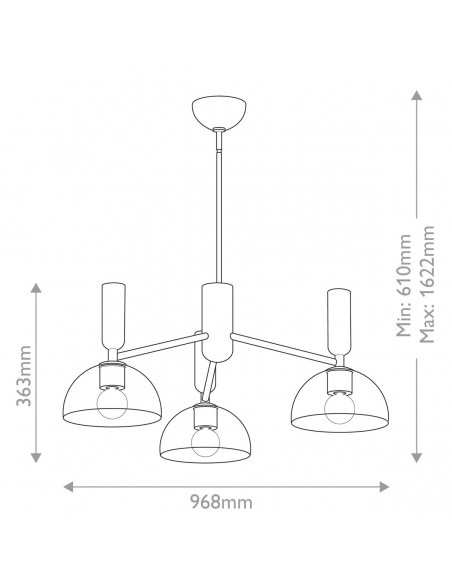 lysekrone sort loftlampe moderne design led spisebord