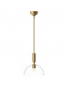 JUDE Loftlampe i stål og glas Ø30,5 cm 1 x E27 - Børstet guld/Klar