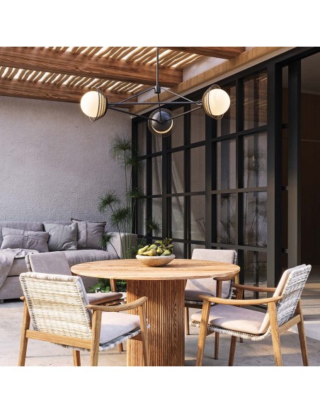 lysekrone sort loftlampe moderne design led spisebord
