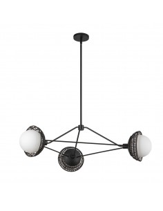 lysekrone sort loftlampe moderne design led spisebord 2