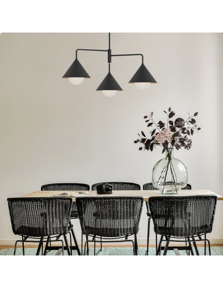 lysekrone sort loftlampe moderne design led spisebord