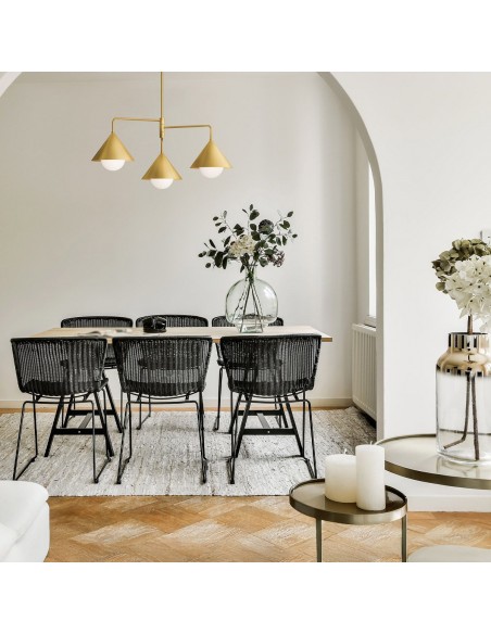 lysekrone sort loftlampe moderne design led spisebord