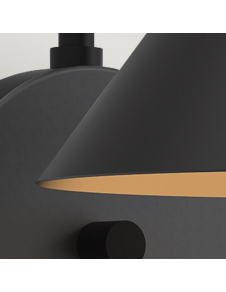 væglampe moderne design sort led soveværelse