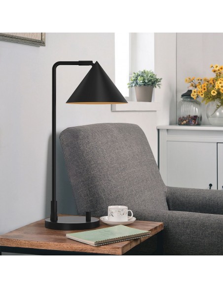 bordlampe moderne design sort led skrivebordslampe