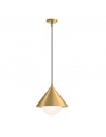 REMYCK Loftlampe i stål og opalglas Ø34,3 cm 1 x E27 - Børstet guld/Opalhvid