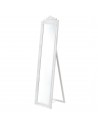 Gulvspejl i eucalyptustræ og glas H160 x B40 cm - Antik hvid