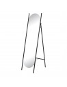 Gulvspejl i metal og glas H150 x B36 cm - Sort