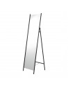 Gulvspejl i metal og glas H160 x B42,5 cm - Sort