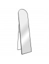 Gulvspejl i aluminium og glas H160 x B40 cm - Sort