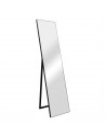 Gulvspejl i kunststof og glas H150 x B35 cm - Sort