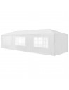 Havepavillon med sider i stål og polyethylene 900 x 300 cm - Hvid