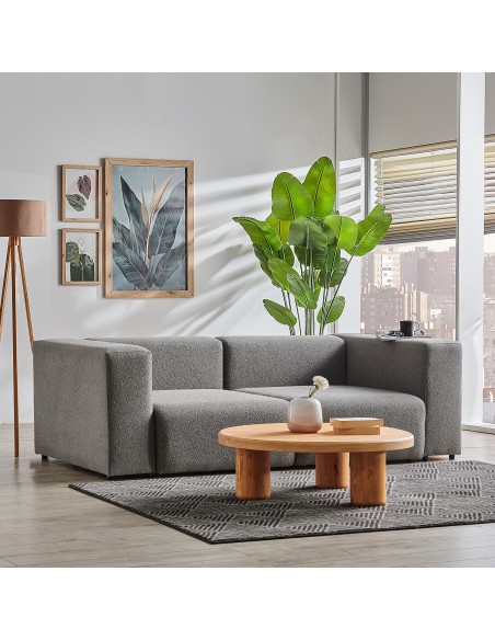 sofa modulsofa moduler moderne design stof 2 personer billig grå