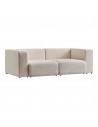 ROCKY Modul 2-personers sofa i ripcord polyester 218 x 110 cm - Beige